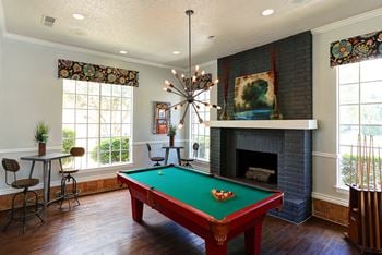 Pool table in clubhouse